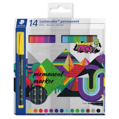 ESTUCHE 14 UDS LUMOCOLOR PERMANENT 318 STAEDTLER 318 C14 (Espera 4 dias) en Huesoi